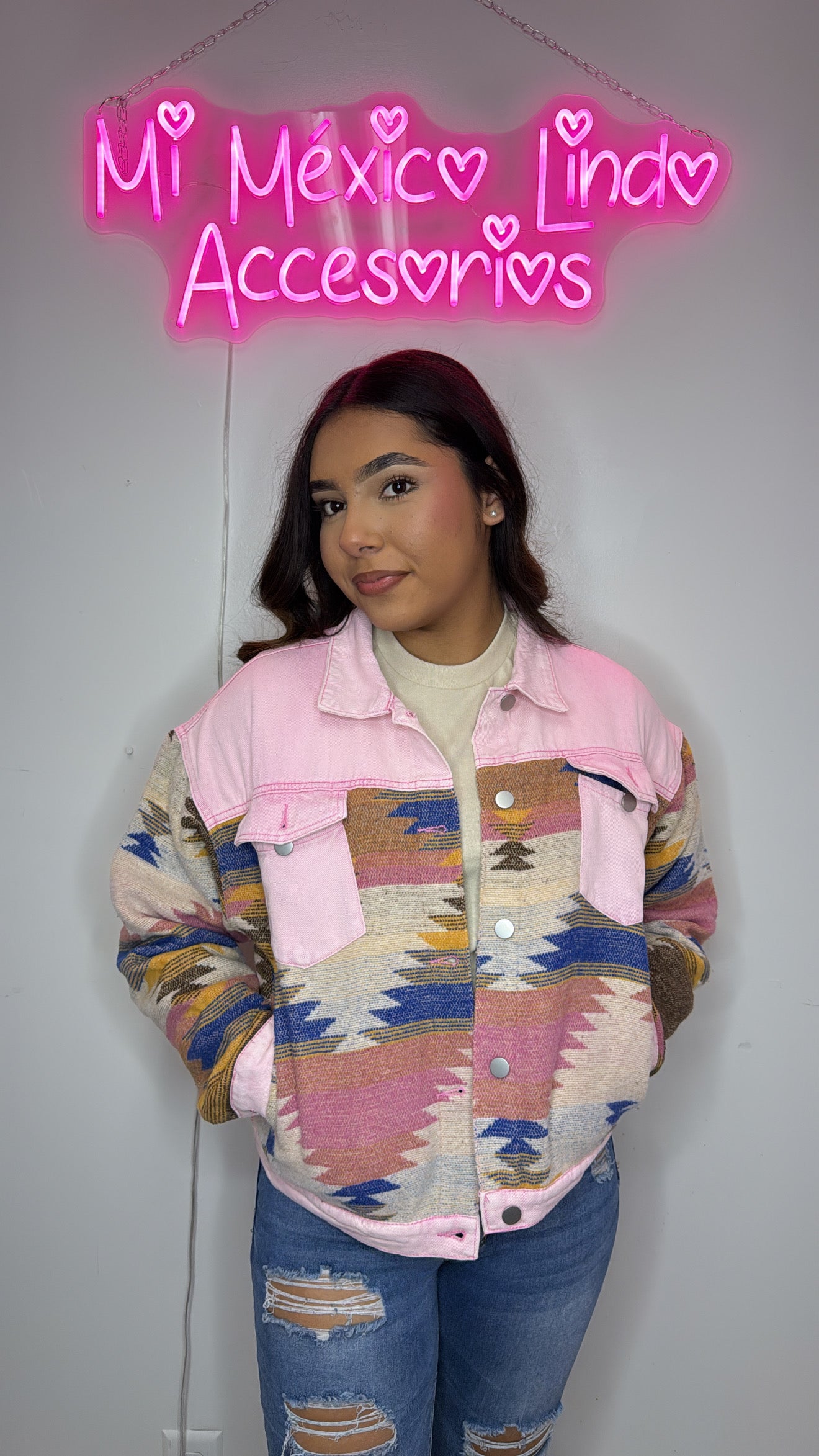 Aztec denim jacket