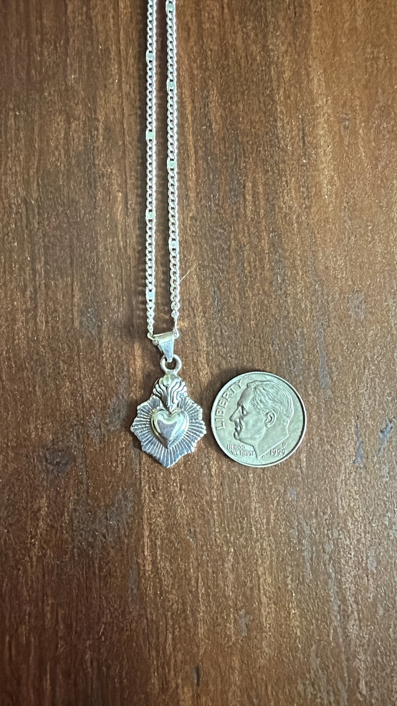 Sagrado corazón mini necklace plata 925