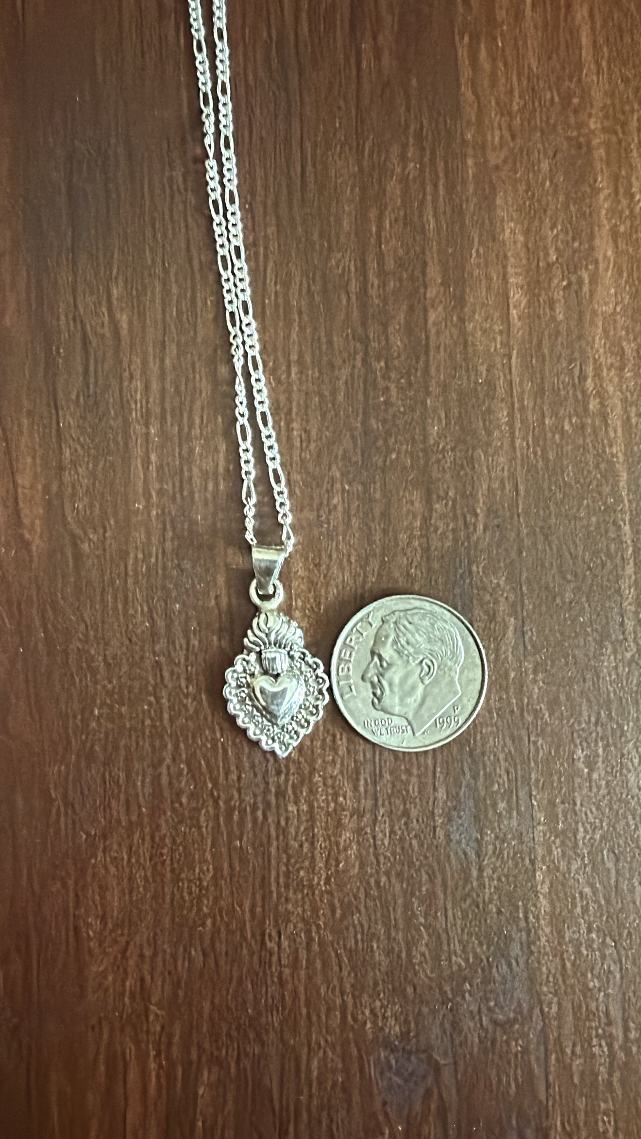 Sagrado corazón mini necklace plata 925
