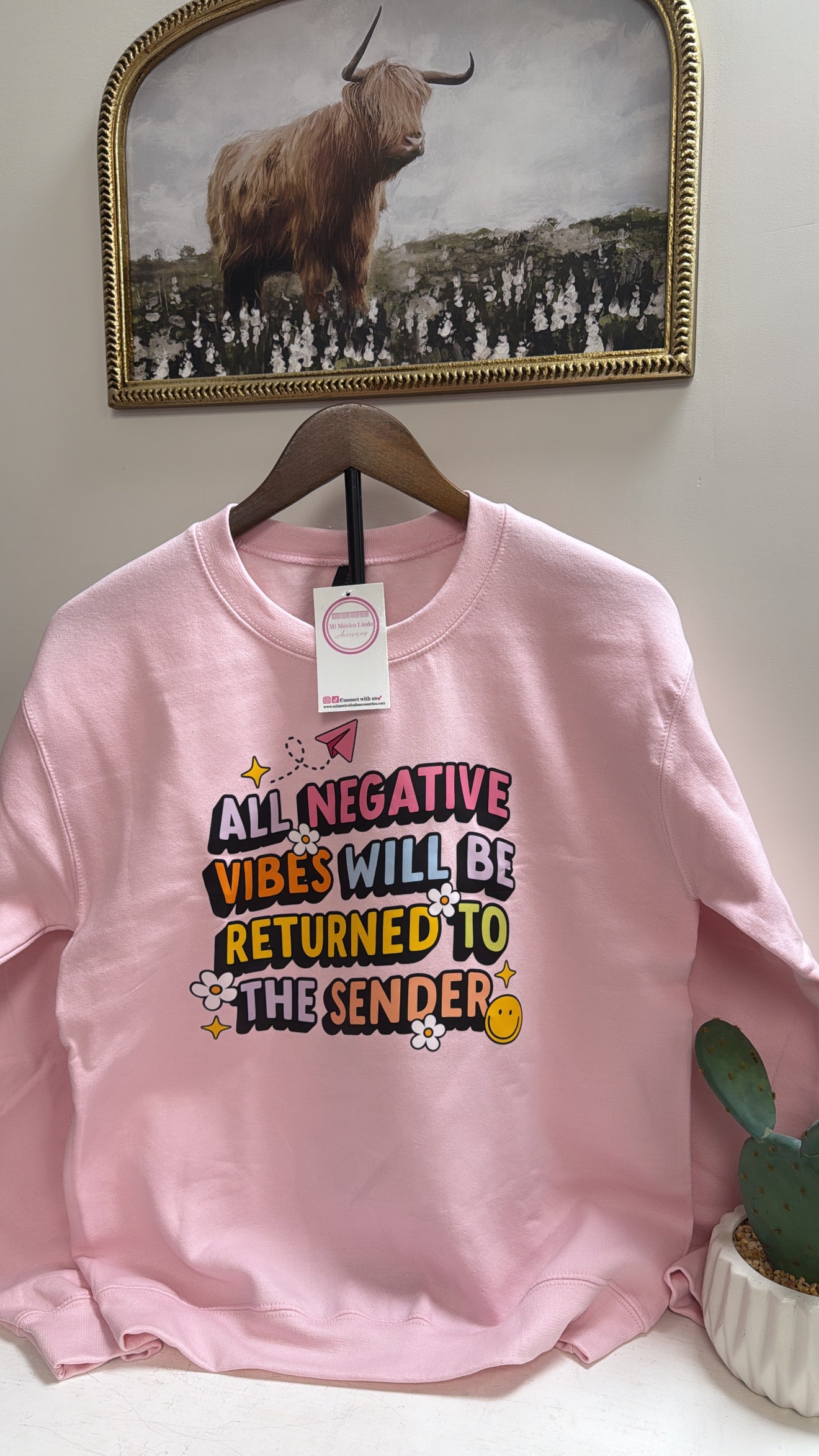 All negative crewneck