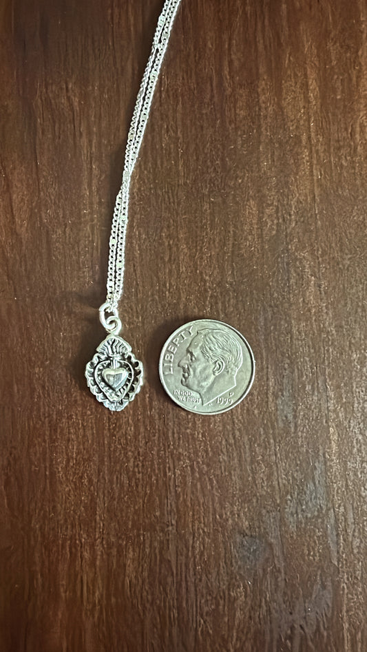 Sagrado corazón mini necklace plata 925