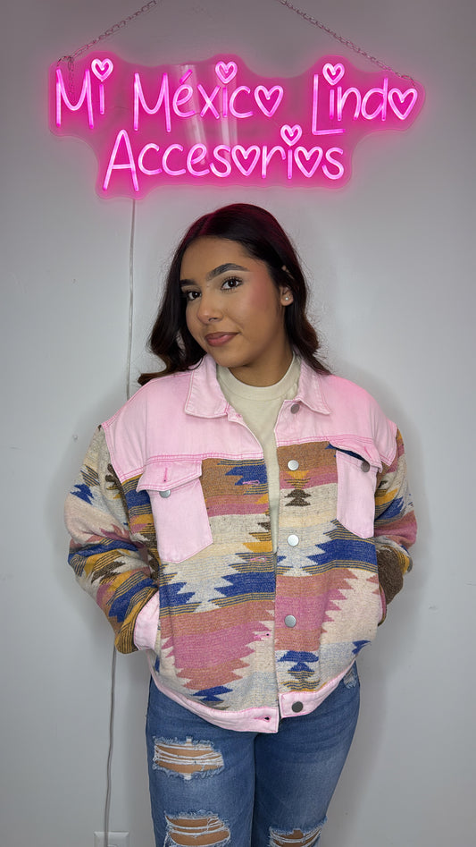 Aztec denim jacket