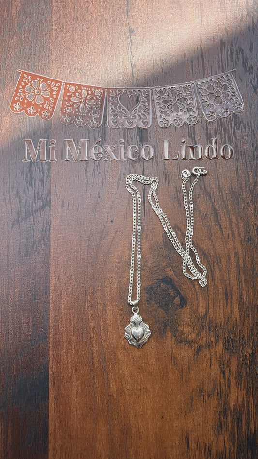 Sagrado corazón mini necklace plata 925