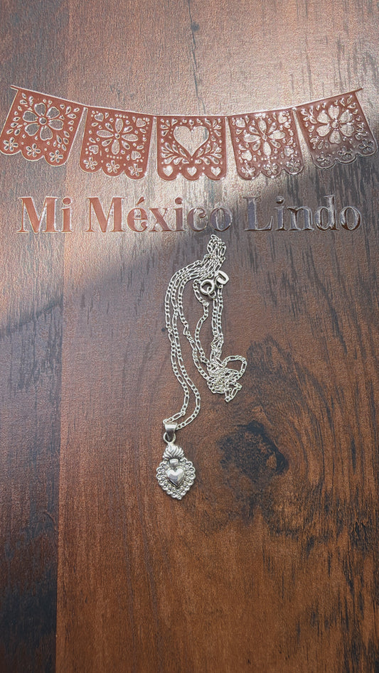 Sagrado corazón mini necklace plata 925