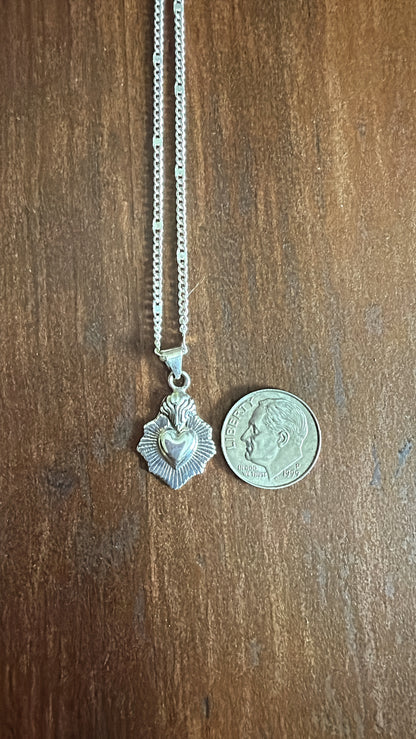 Sagrado corazón mini necklace plata 925