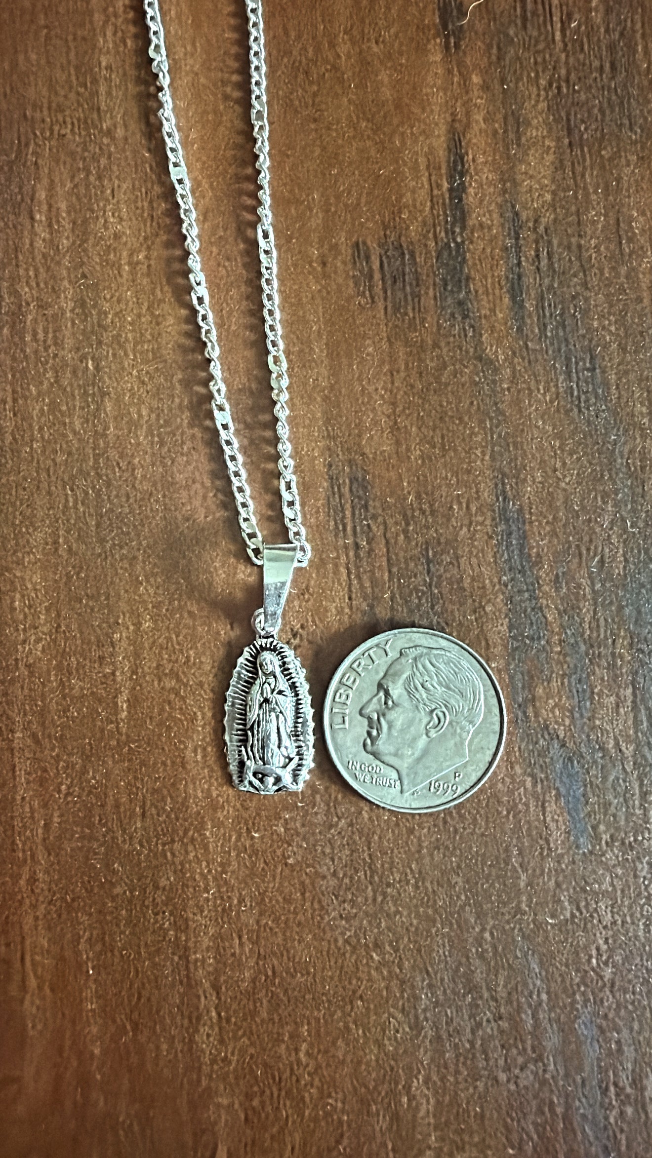 Virgencita necklace plat 925