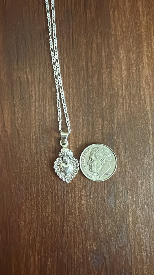 Sagrado corazón mini necklace plata 925